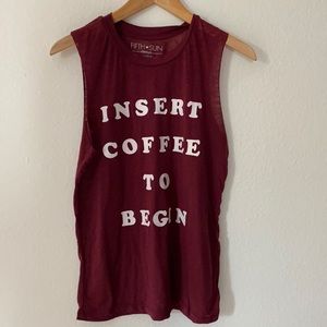 Fifth sun burnout tank Medium insert coffee